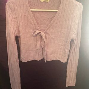 Purple knitted cardigan